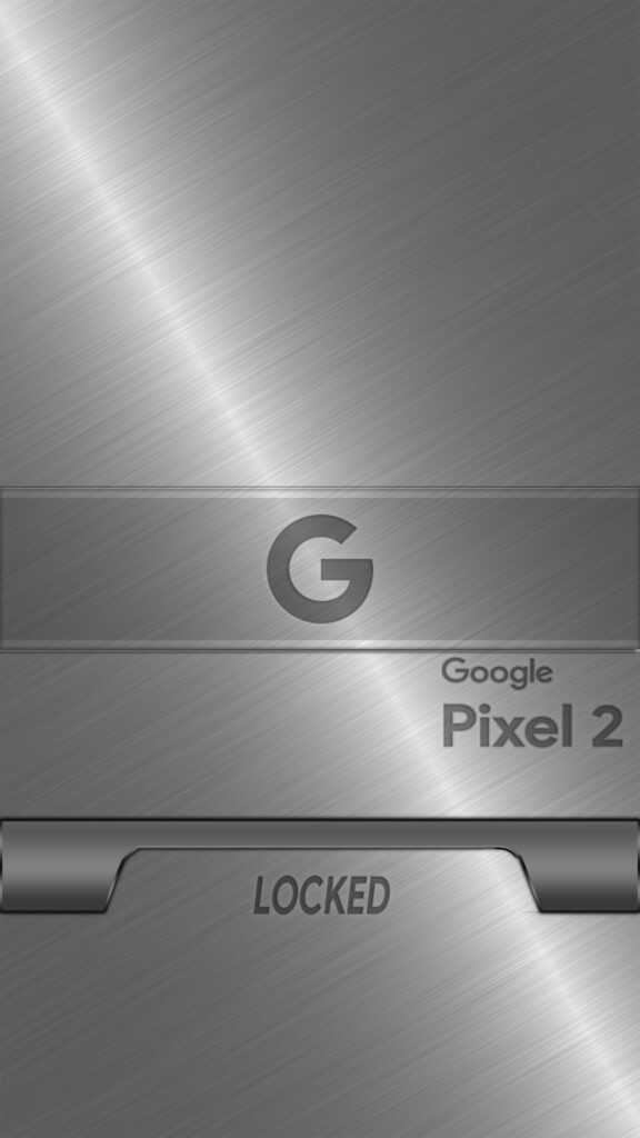 Sleek Metal Lock - Google Pixel 2 Unleashed: A Minimalistic HD Phone Wallpaper
