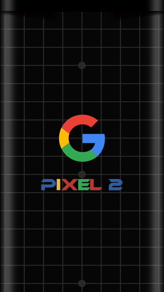 Glowing Grid: A Stylish and Sleek Wallpaper for Pixel 2 XL – Google's Cool Dark Edge