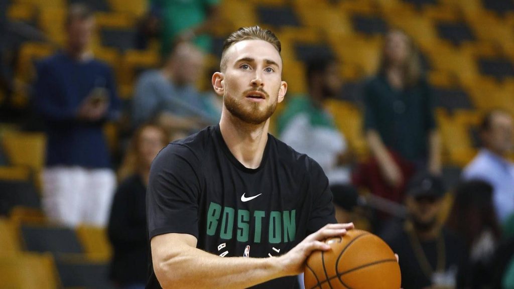 Gordon Hayward Boston Celtics 2017 season intense focus black Nike practice jersey wallpaper