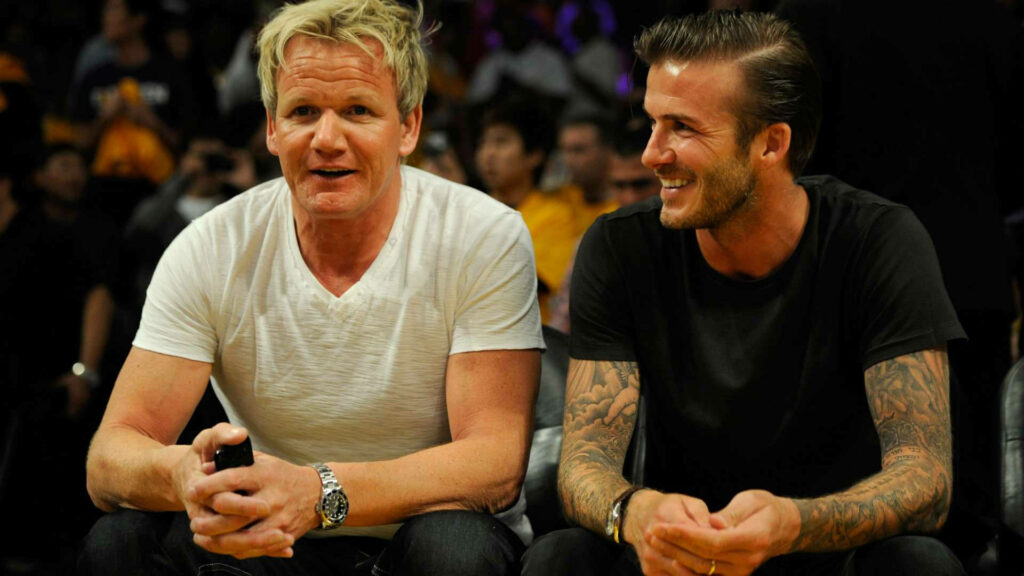 Gordon Ramsay & David Beckham: Casual Camaraderie Wallpaper Background