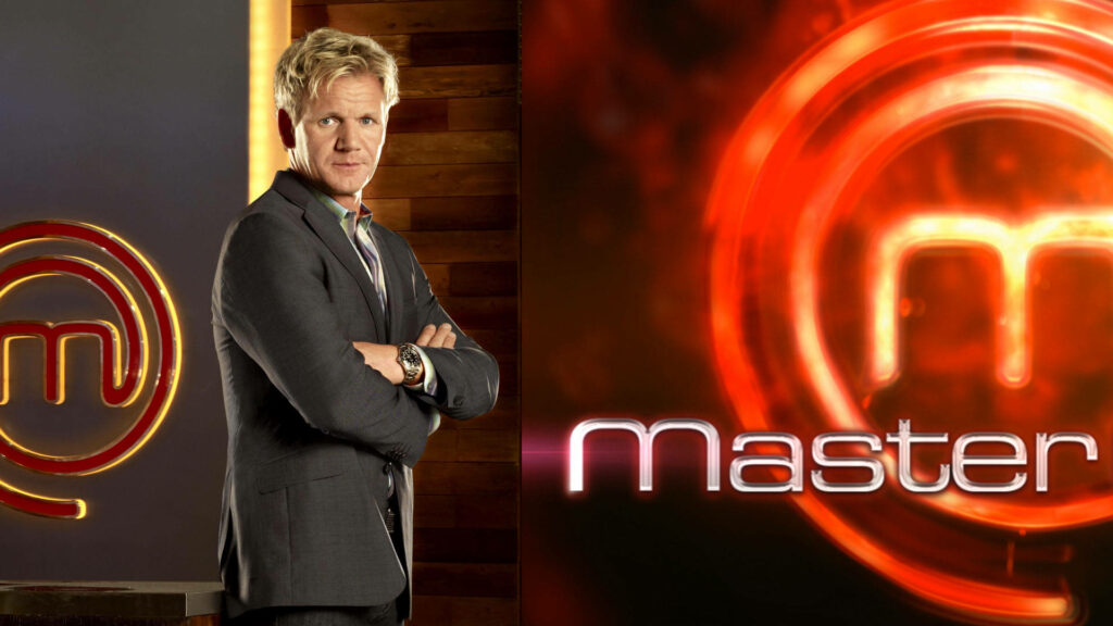 Gordon Ramsay MasterChef Wallpaper: Iconic Chef in Bold Design