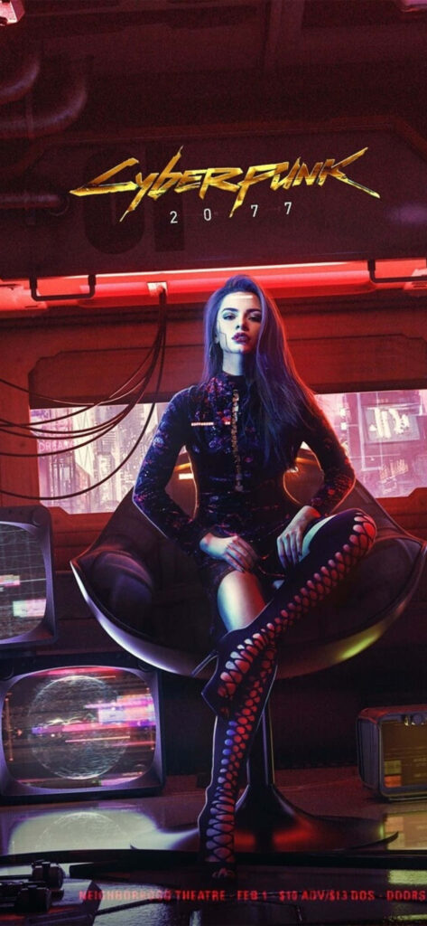 Neon Noir: Unveiling a Futuristic Cyborg Assassin in Cyberpunk 2077's Mesmerizing Metropolis Wallpaper
