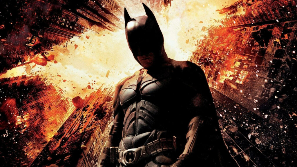 Dark Knight's Everlasting Vigil: Batman Stands Tall amidst City Turmoil Wallpaper