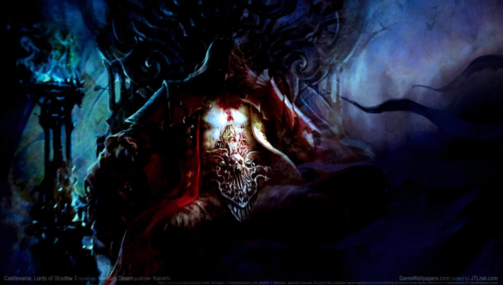 Intricate Dracula's Throne Wallpaper: Dark Gothic Atmosphere