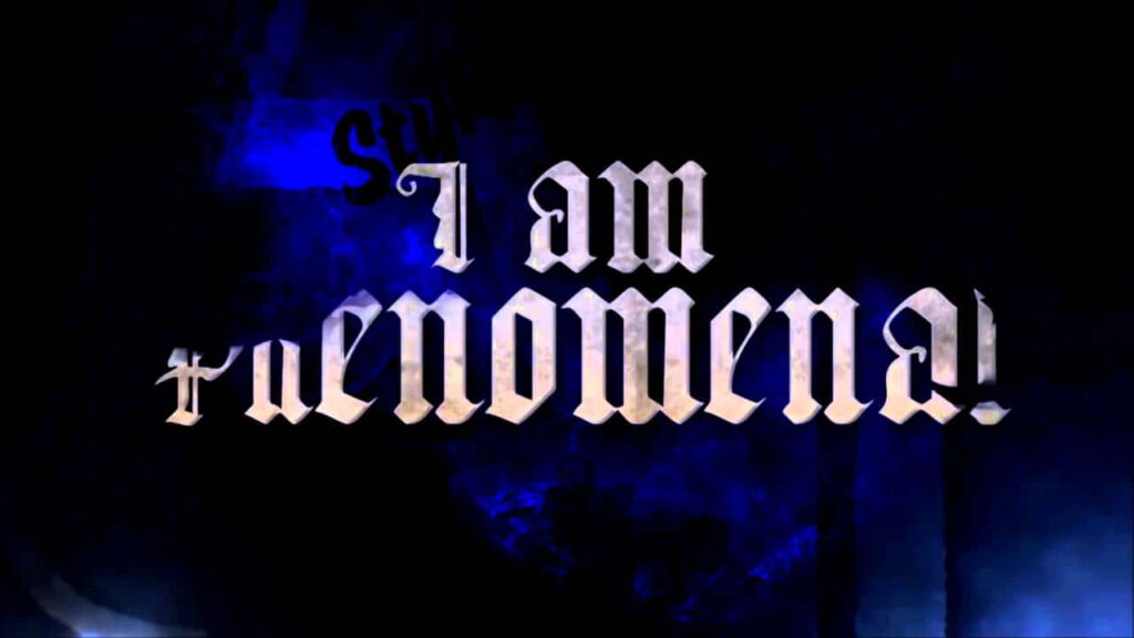 Empowering Gothic Wallpaper: 'I Am Phenomenal!' on Dark Blue Background
