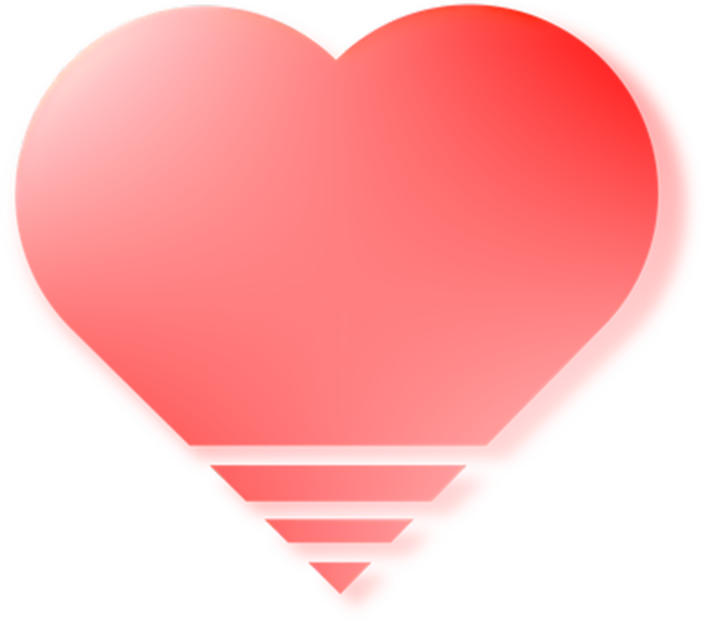 Vibrant Heart-Shaped Bulb Wallpaper - Modern Romantic Design