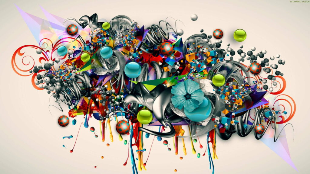 Urban Art: Stunning Digital Graffiti Design as Mesmerizing HD Wallpaper