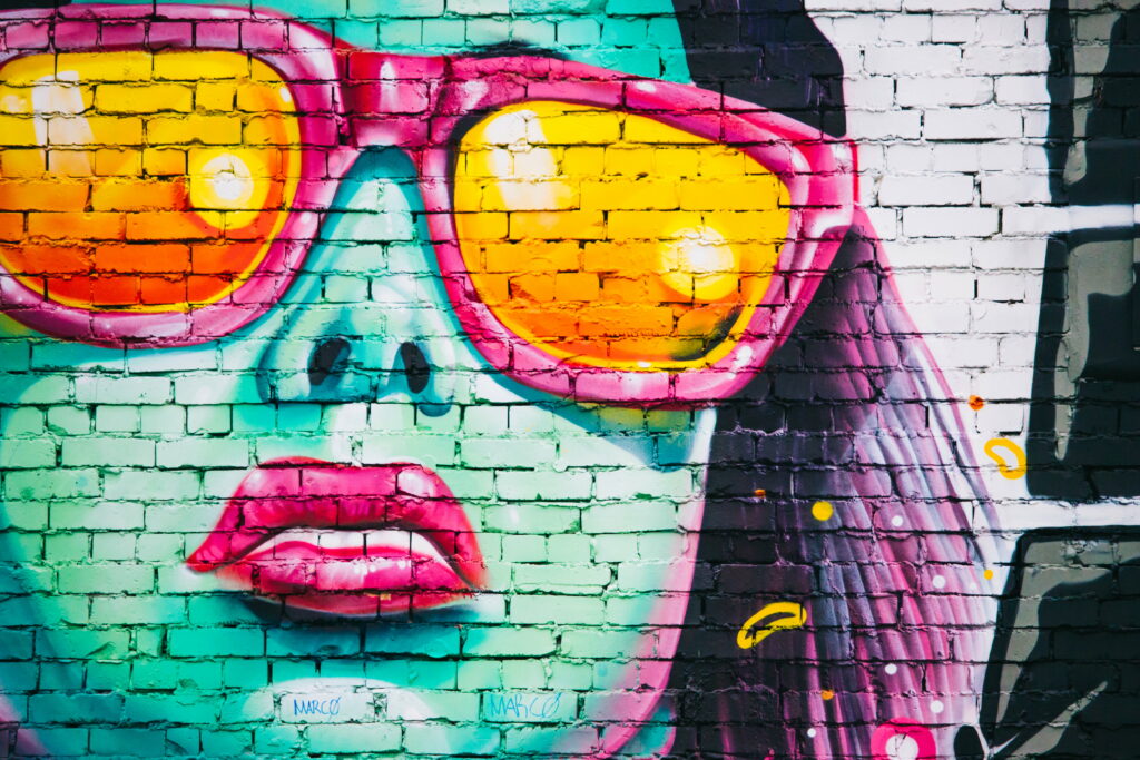 Graffiti Renaissance: An Artistic Facial Mosaic           Enhanced HD Wallpaper Snapshot