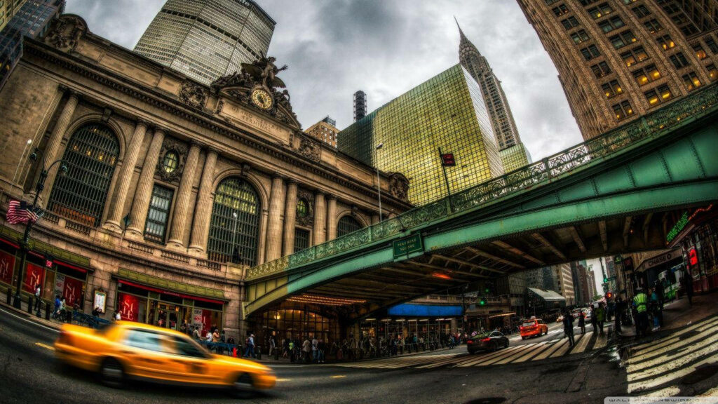 Stunning Fisheye View of Grand Central Terminal - NYC Wallpaper