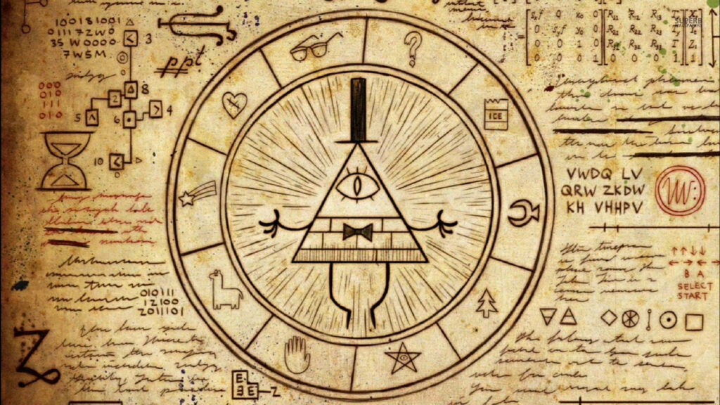 Gravity Falls Wallpaper: Bill Cipher's Symbol & Mysterious Icons