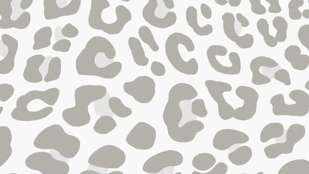 Charming Monochromatic Leopard Print Wallpaper