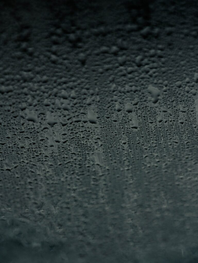 Gray-Toned Wet Surface Wallpaper: Macro Water Droplets Texture