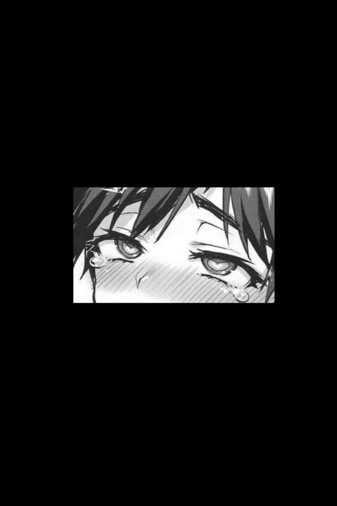 Grayscale Anime Wallpaper: Introspective Eyes & Dark Aesthetic