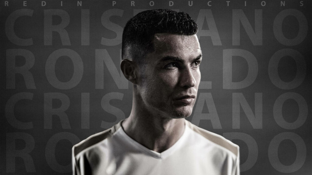 Sleek Grayscale Cristiano Ronaldo HD Wallpaper for Fans