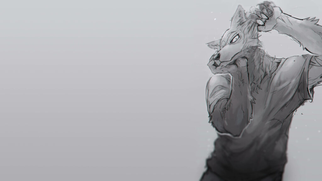 Grayscale Legosi Wallpaper: Reflective Moment & Detailed Texture