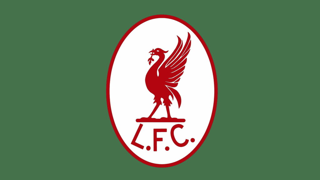 The Vibrant Emblem of Liverpool F.C. Shines on a Striking Green HD Wallpaper