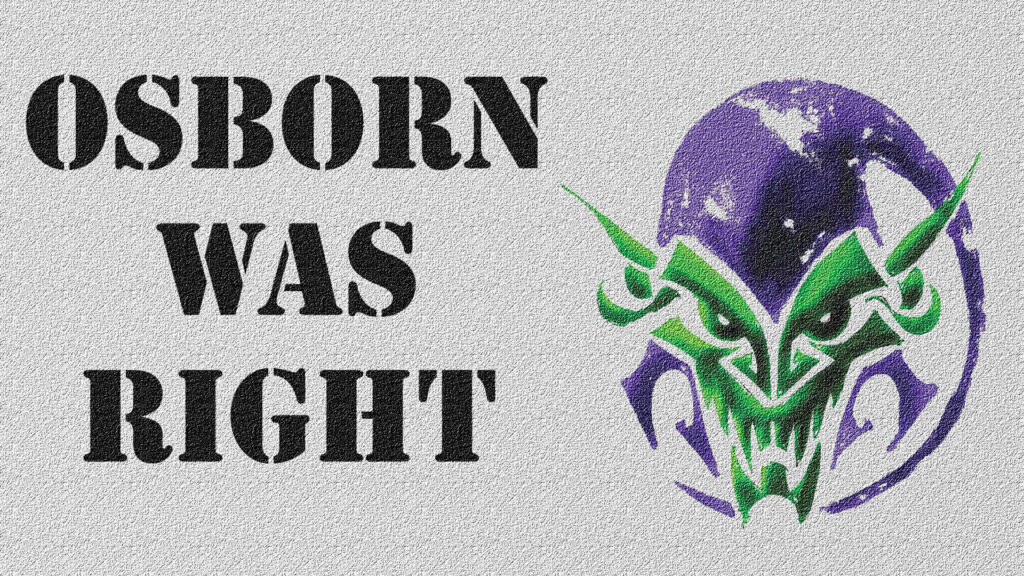Vibrant Green Goblin Wallpaper: 'Osborn Was Right' Design