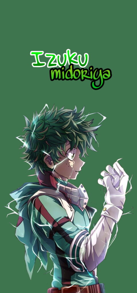 Emerald Prodigy: Deku's Rise in My Hero Academia - HD Anime Phone Wallpaper