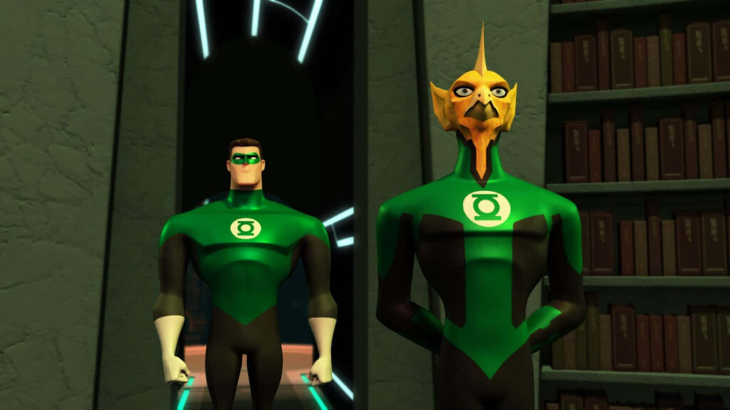 Hal Jordan & Tomar-Re Green Lantern Wallpaper: Futuristic Background