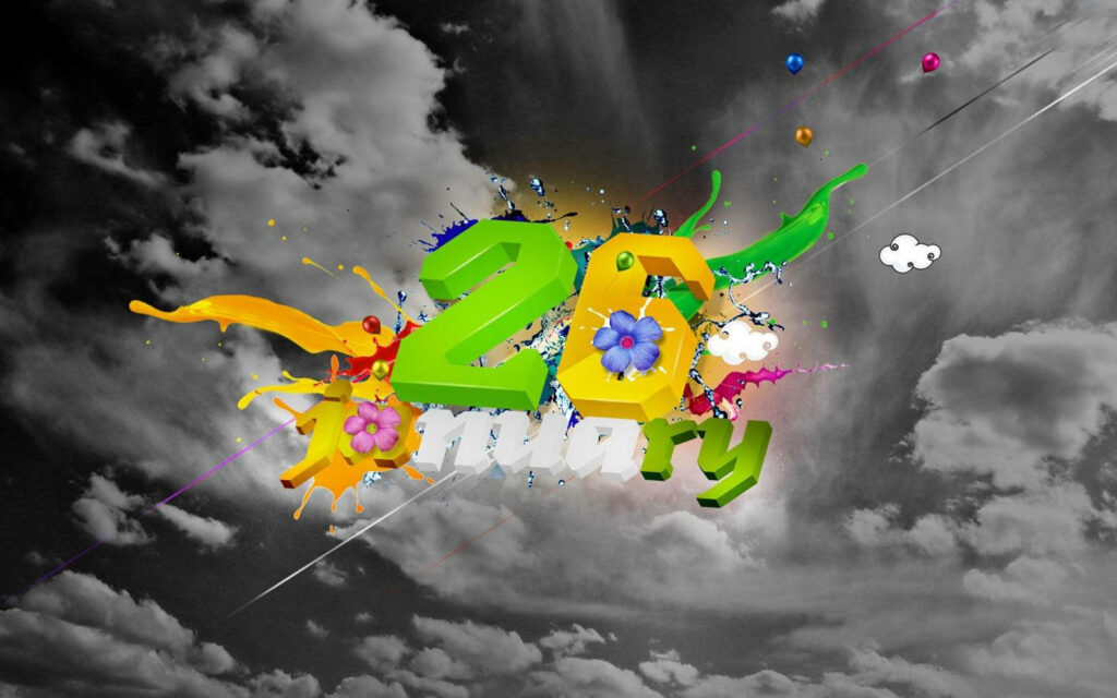 Triumphing Patriotism: A Stylish 3D Concept Wallpaper Celebrating 26 January on Bold Gray Backdrop