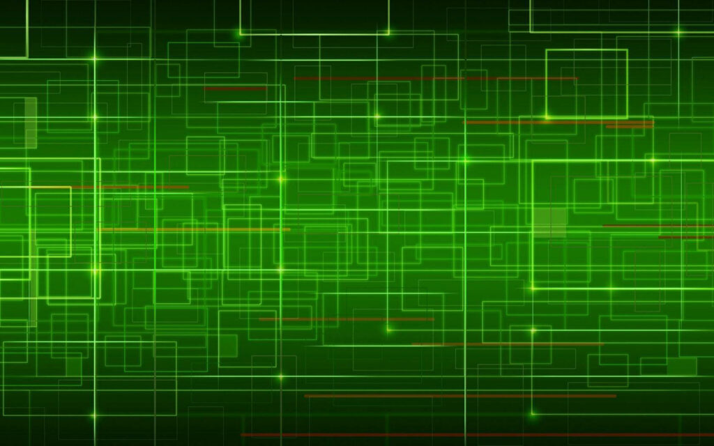 Unveiling the Digital Frontier: Cyber Path Immersed in Vibrant Green Wallpaper
