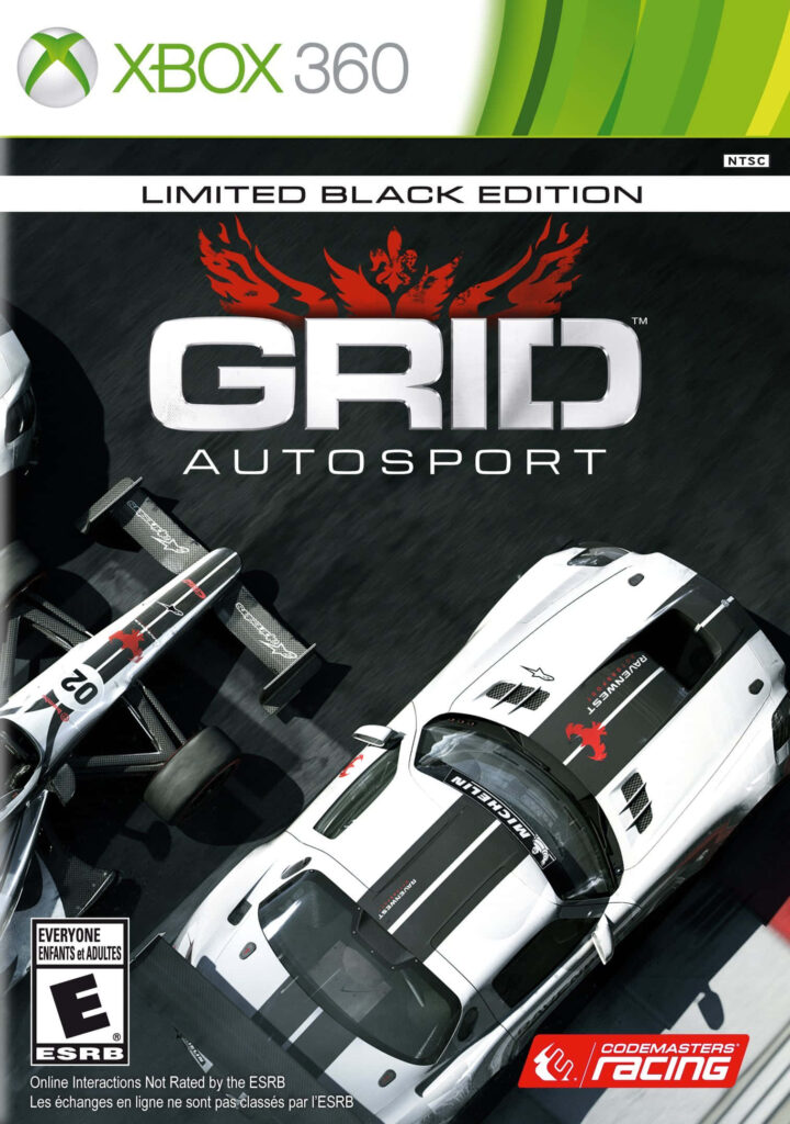 Grid Autosport Limited Edition: A Captivating Xbox 360 Game with Distinctive Background and Prominent Logo Placement Wallpaper