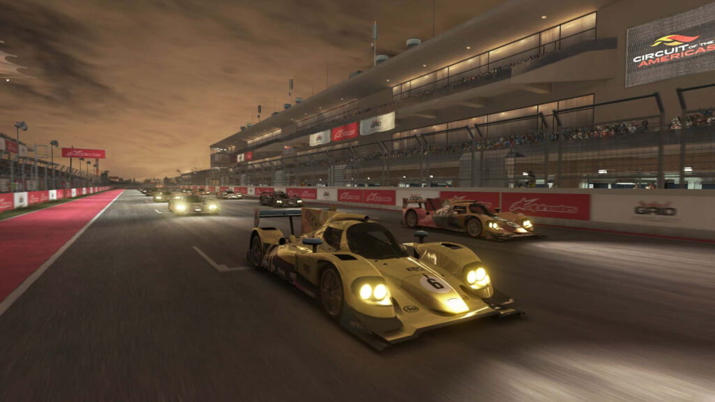 Intense Grid Autosport Racing Cars at Circuit of the Americas Track Wallpaper