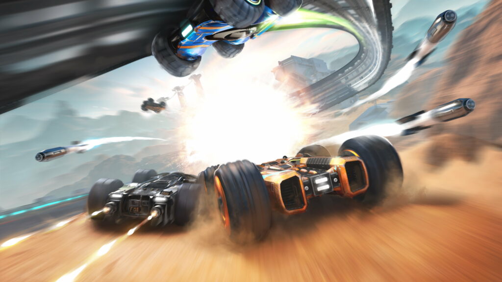 Intense Racing Action in Grip Combat: An Epic 8K Wallpaper for Gamers