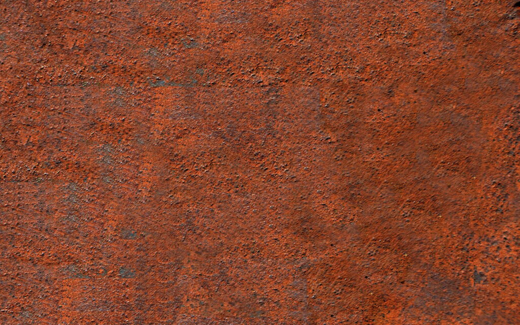 Rustic Elegance: A Grungy Macro View of Rusty Metal Textures on QHD Wallpaper