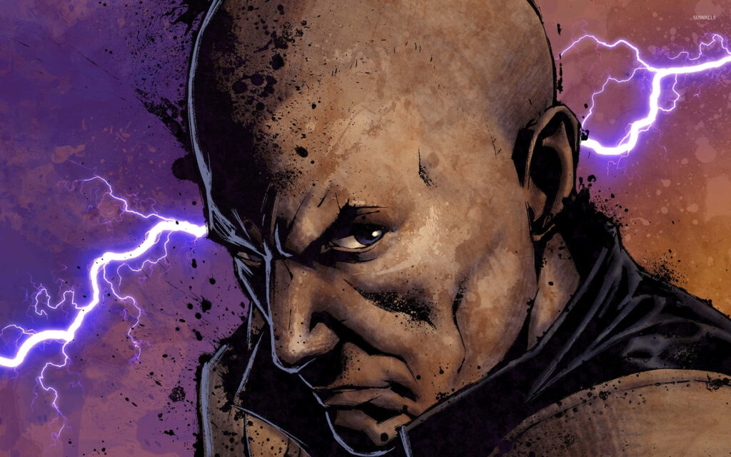 Gritty Lex Luthor Wallpaper: Intense Villain Portrait with Lightning