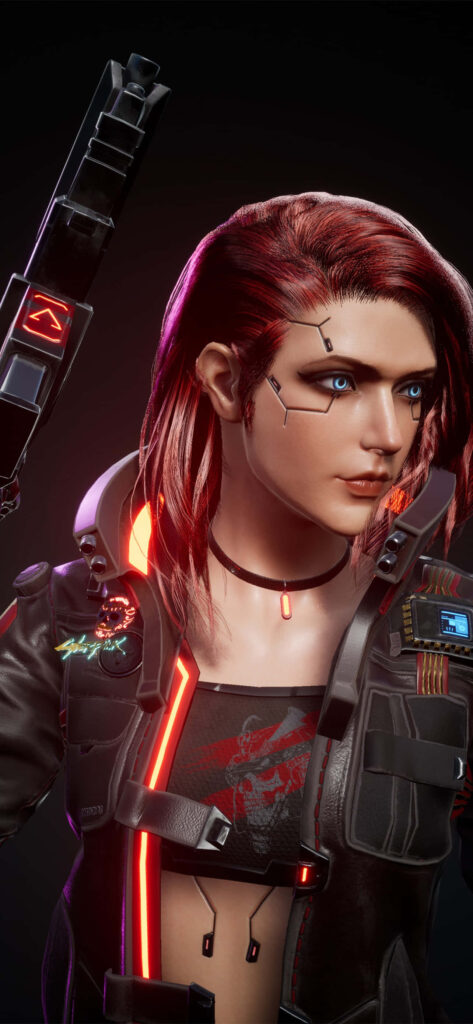 Cyberpunk 2077: Rocking the Futuristic Vibes with a Fiery-Haired Avatar Wallpaper