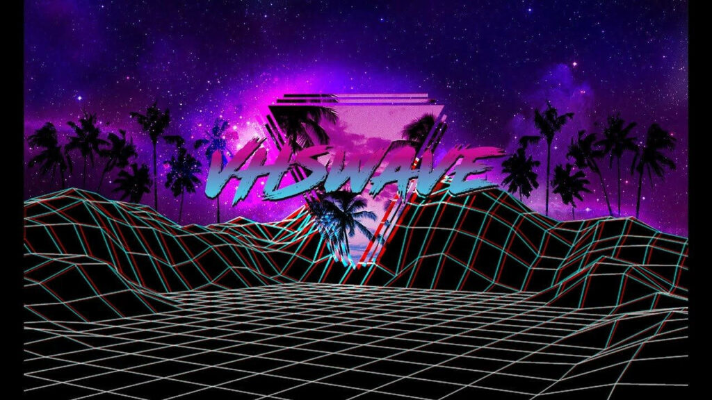 Tripping Through Time: Vibrant 80s Synth Waves Collide with Psychedelic Hippie Vibes Wallpaper