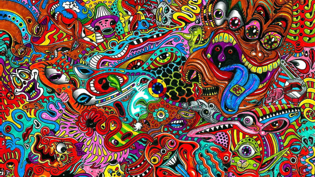 Vibrant Hippie Vibes: A Captivating HD Wallpaper Exuding Peaceful Spirit