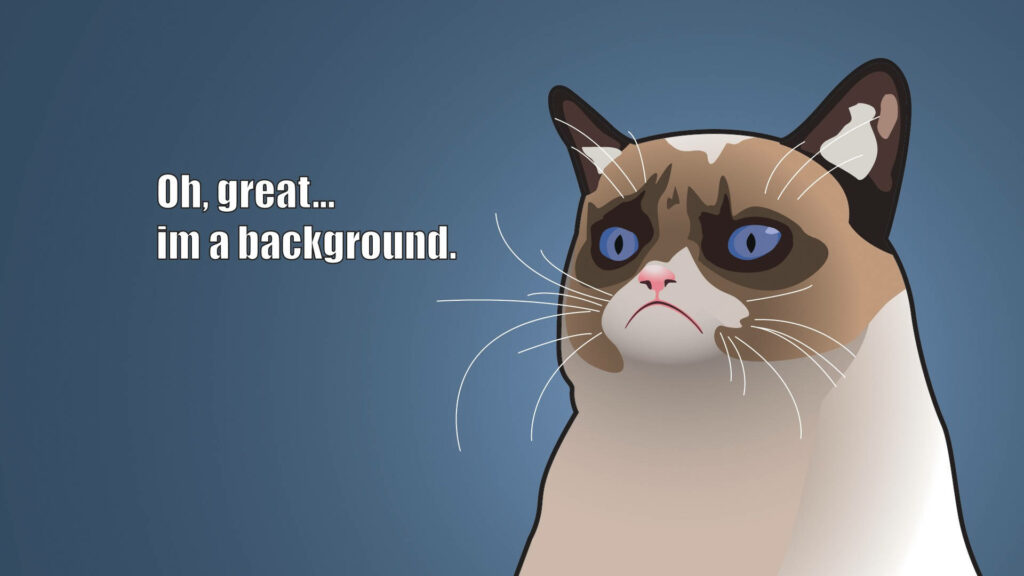 Grumpy Cat's Unimpressed Stint as a Humorous Digital Wallpaper