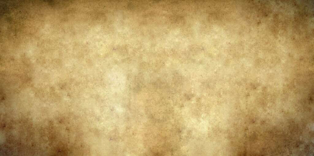 Distressed vintage parchment wallpaper with warm tan tones and dark vignette grunge texture