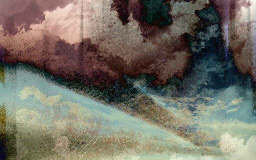 2560x1600 Grunge Wallpaper: Dramatic Sky & Textured Clouds