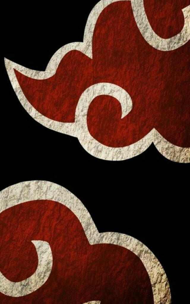 Dark and Edgy Akatsuki Emblem: Ideal Wallpaper for a Phone Background