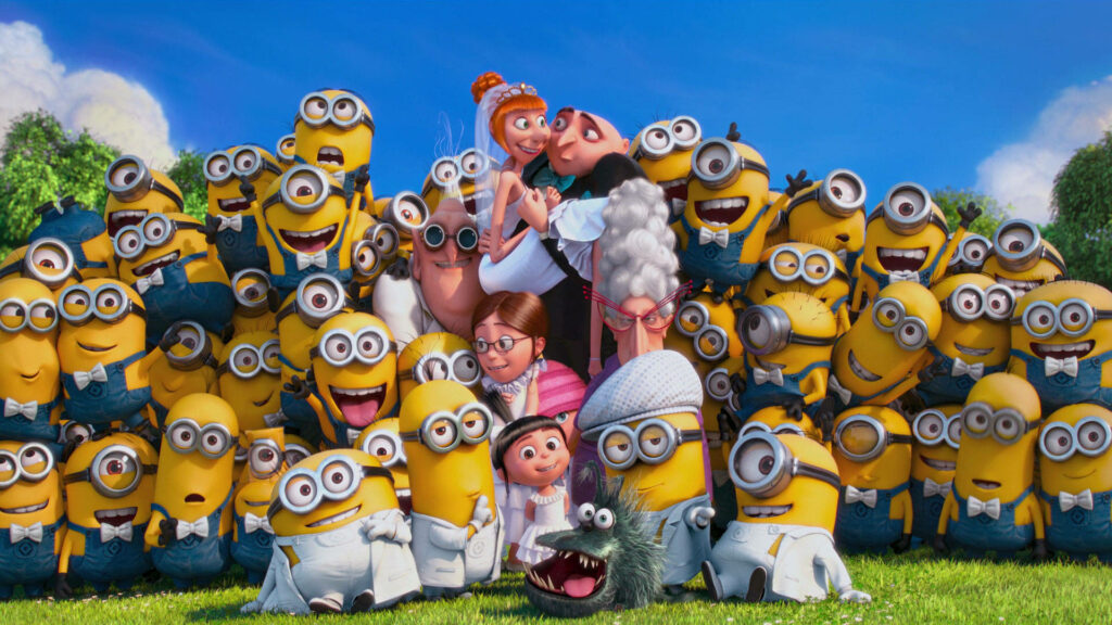 Joyful Gru's Wedding Picture - Despicable Me 3 Wallpaper