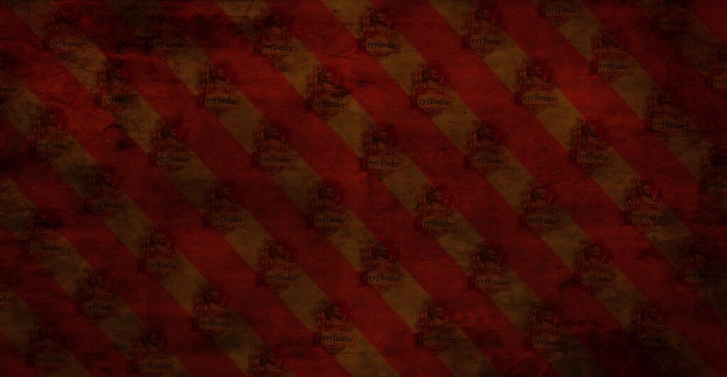 Gryffindor House wallpaper with red gold stripes and crest Harry Potter themed magical background