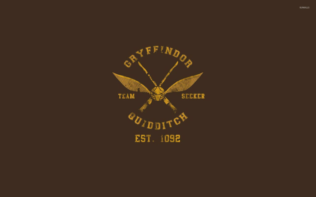 Minimalist Gryffindor Quidditch Wallpaper for Harry Potter Fans