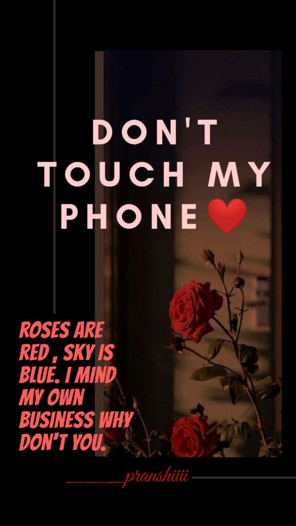 Guard Your Privacy: A Witty Phone Wallpaper Asserting Personal Boundaries