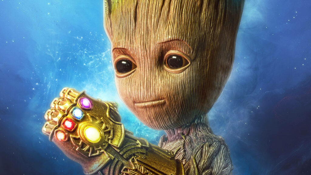 Groot's Grip: Infinity Gauntlet Wallpaper