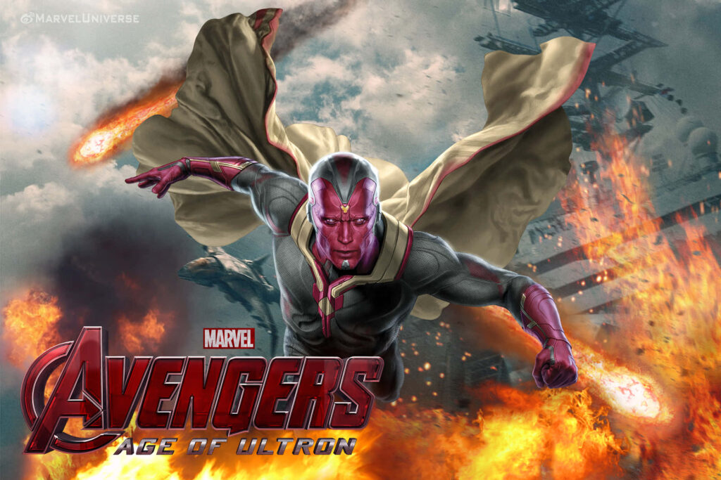 The Mighty Guardian: Vision, the Indomitable Avenger, Safeguards Earth against the Menace, Portrayed in 'Avengers Endgame' – An Iconic Marvel Persona! Wallpaper