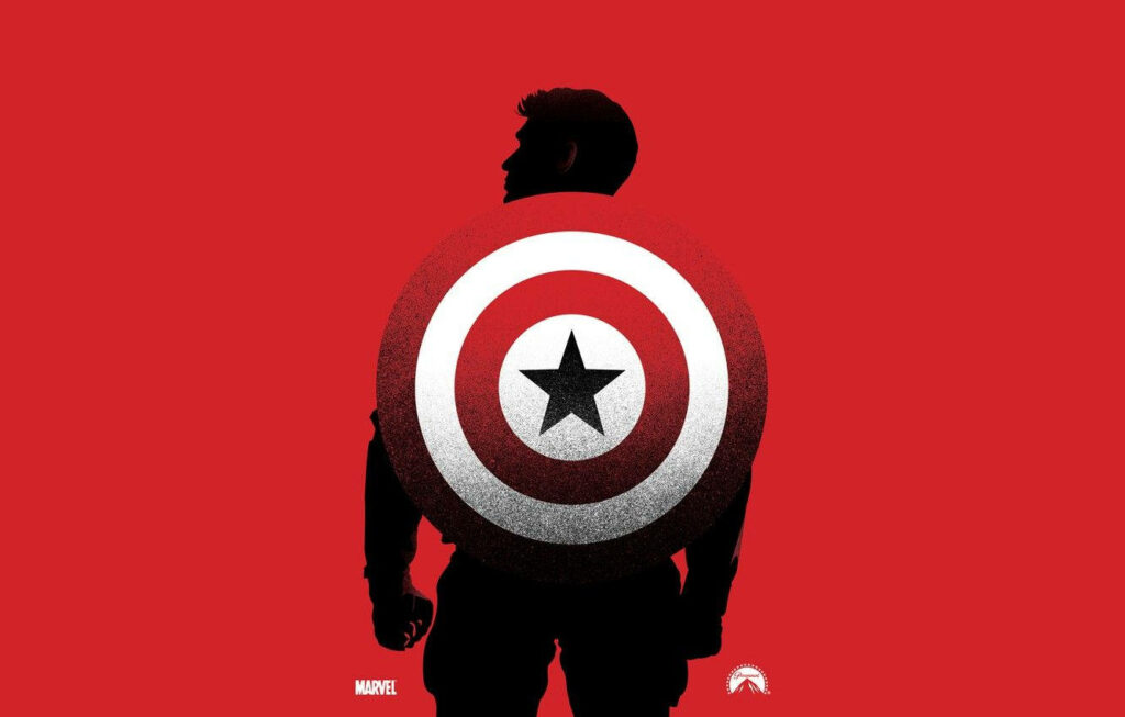 Captain America: Embracing the Power of Red and Black Wallpaper