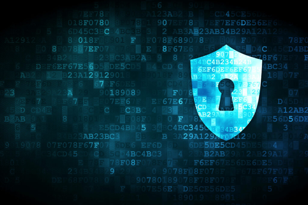 Guarding Cyberspace: A Futuristic Shield Embracing Encryption and Digital Defense Wallpaper