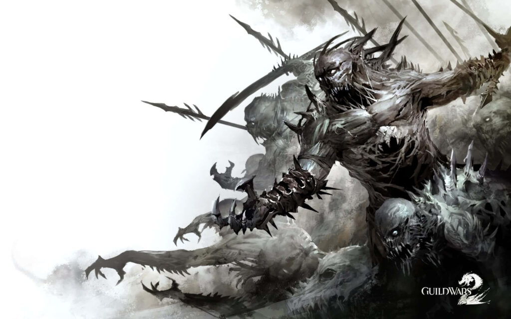 Intense Guild Wars 2 HD Wallpaper: Monstrous Creatures & Atmosphere