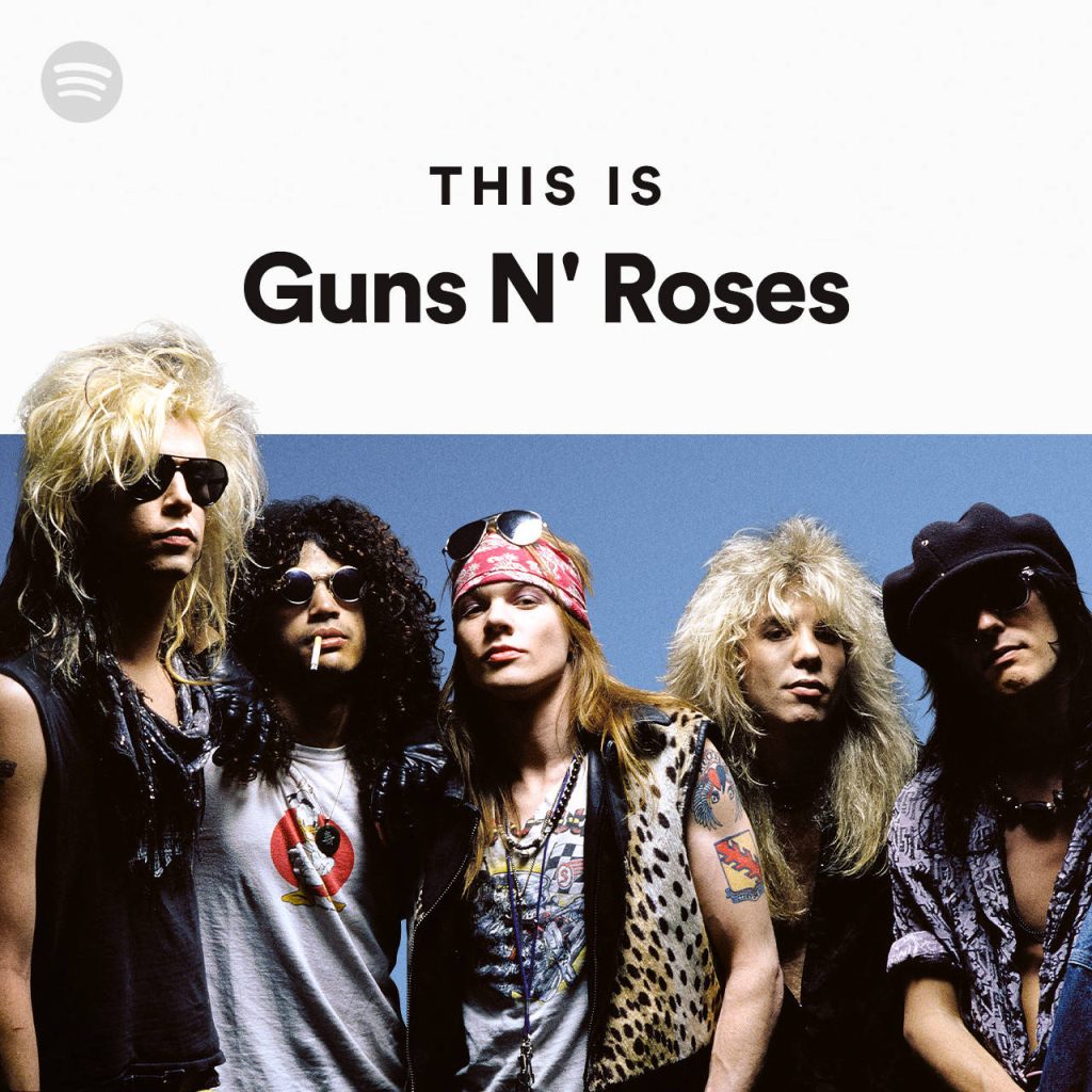 Guns N Roses iconic 80s lineup wallpaper with Izzy Stradlin Slash Axl Rose blue background