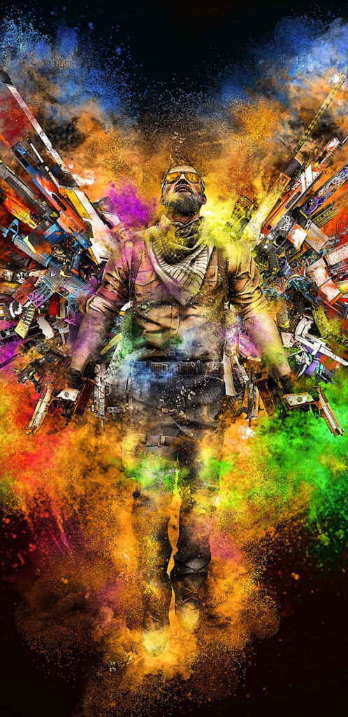 Terror's Wings: Stunning CS:GO Background for Android with an Iconic Gun-Winged Avenger Wallpaper