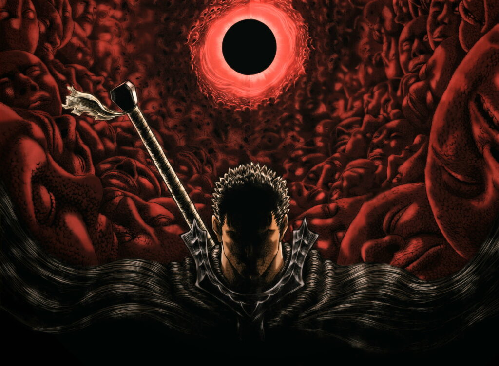 Guts Unleashed: An Epic Anime Masterpiece in Digital Art Wallpaper