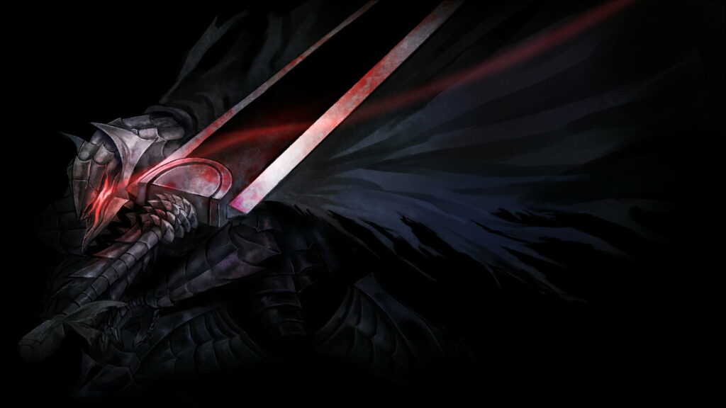 Warrior of Darkness: Guts Unleashed in an Anime Battle - HD Wallpaper